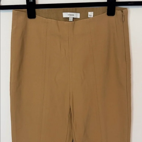 Vince Women's Italian Cotton-Blend Stitch-Front Seam Legging, Oak Wood - Size S - Picture 3 of 8